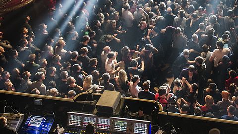 Live audience at a prog gig