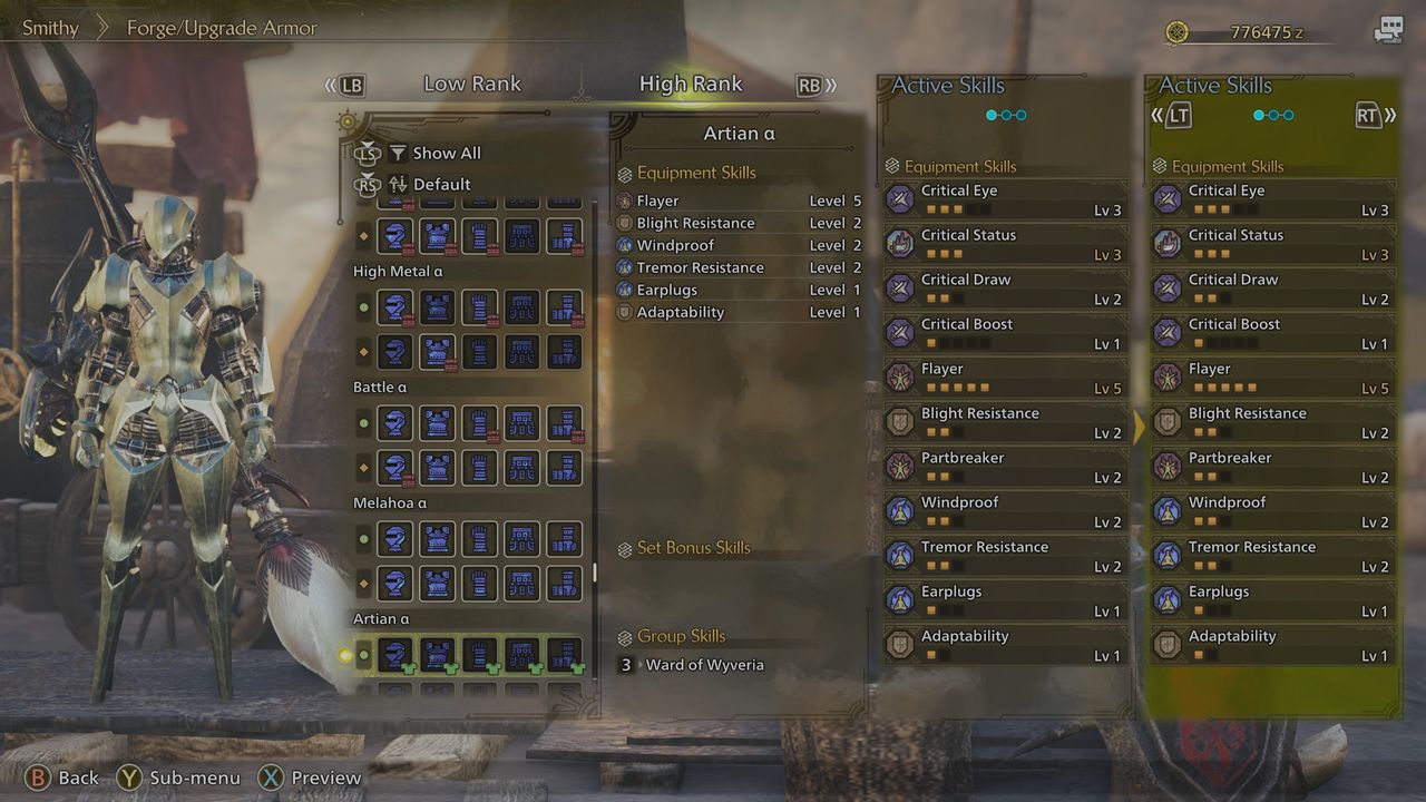 Monster Hunter Wilds secret armor - Artian set a