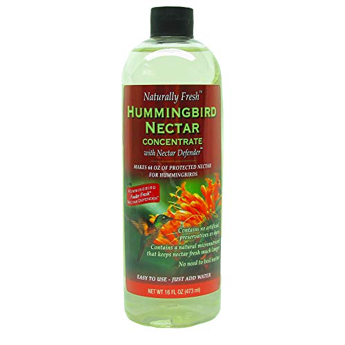 Naturally Fresh Hummingbird Nectar With Nectar Defender, Clear Hummingbird Nectar Concentrate, Makes 64 Ounces