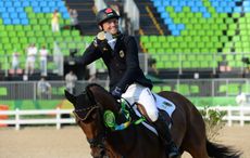 LAP OF HONOUR Michael Jung GER riding La Biosthetique Sam FBW winner of the individual gold medal of the Eventing Competition at the Olympic Equestrian Centre in Deodoro near Rio, Brazil on 9th August 2016