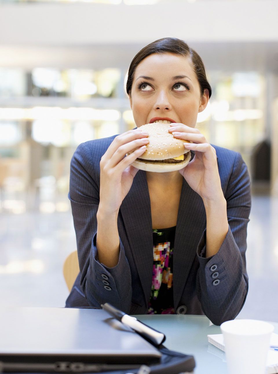 Eating at desk