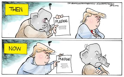 Political cartoon U.S. GOP Trump 2016