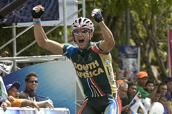 Jay Thomson (South Africa) has something to celebrate