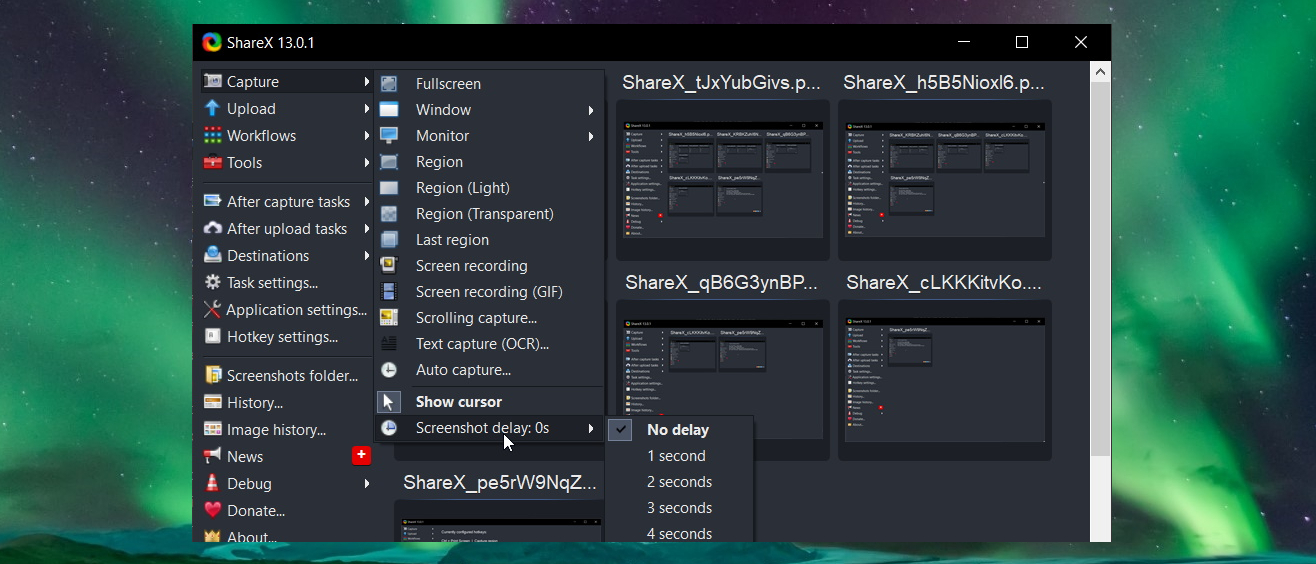 sharex screen recorder windows