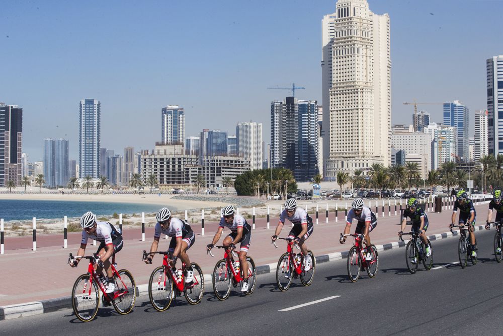 The Trek-Segafredo riders lead the way