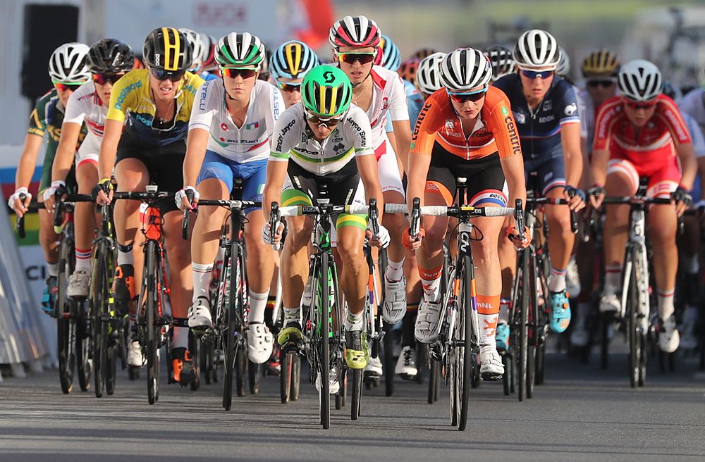 The elite women's field at the World Championships in Doha, Qatar