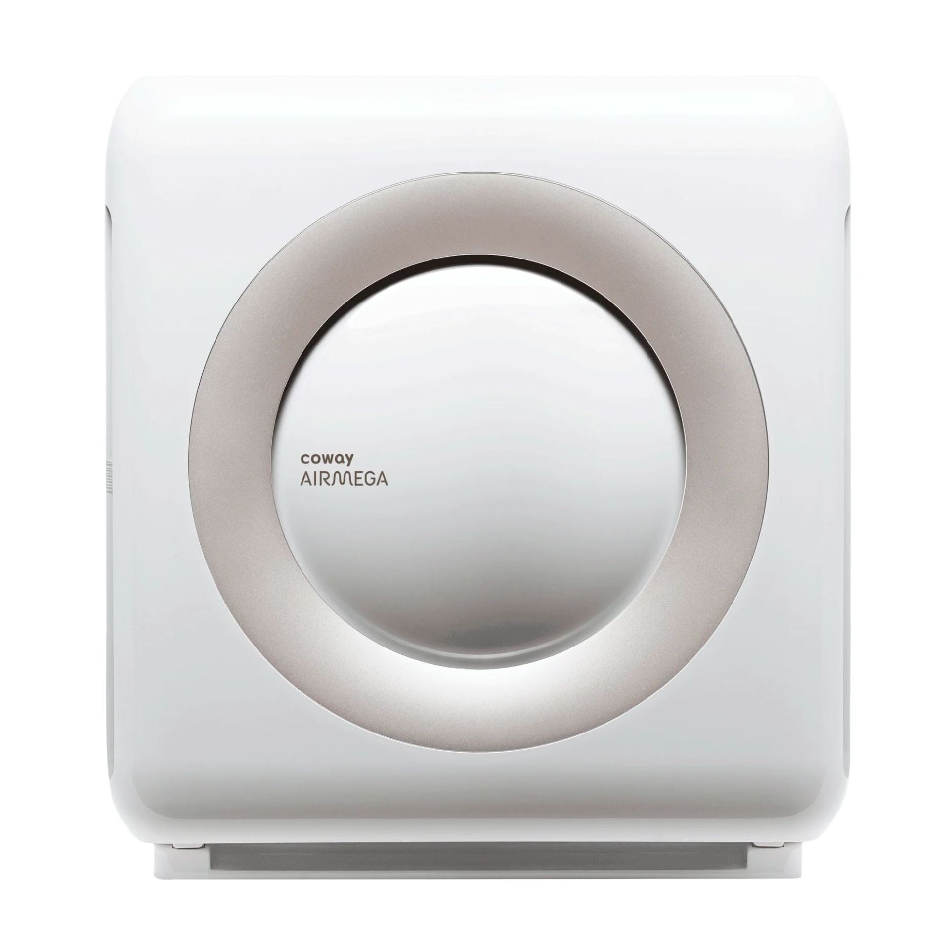 A Coway Airmega Mighty Air Purifier against white background