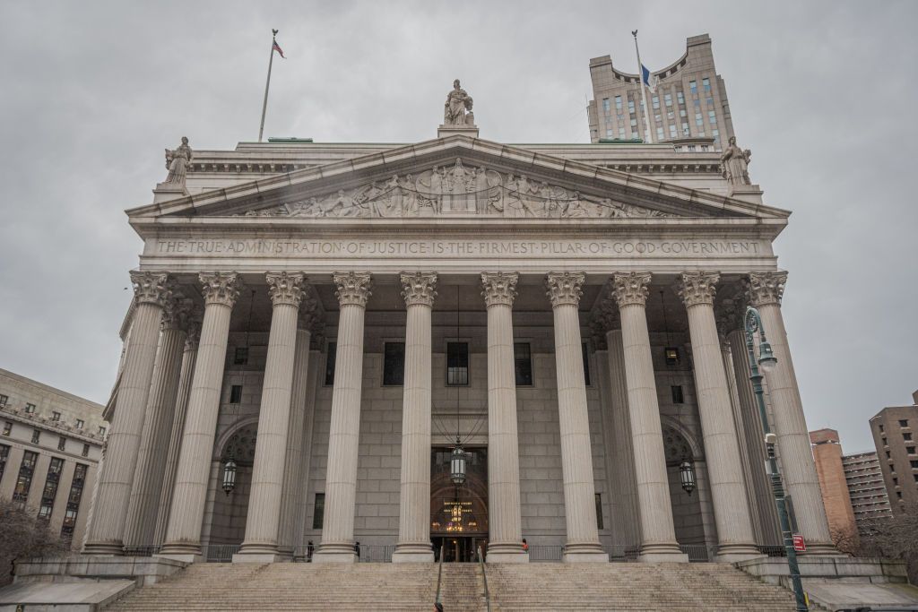 Supreme Court building in New York. 