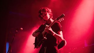 Guitarist Tim Henson of the American band Polyphia performs live on stage during a concert at the Huxleys on June 17, 2024 in Berlin, Germany