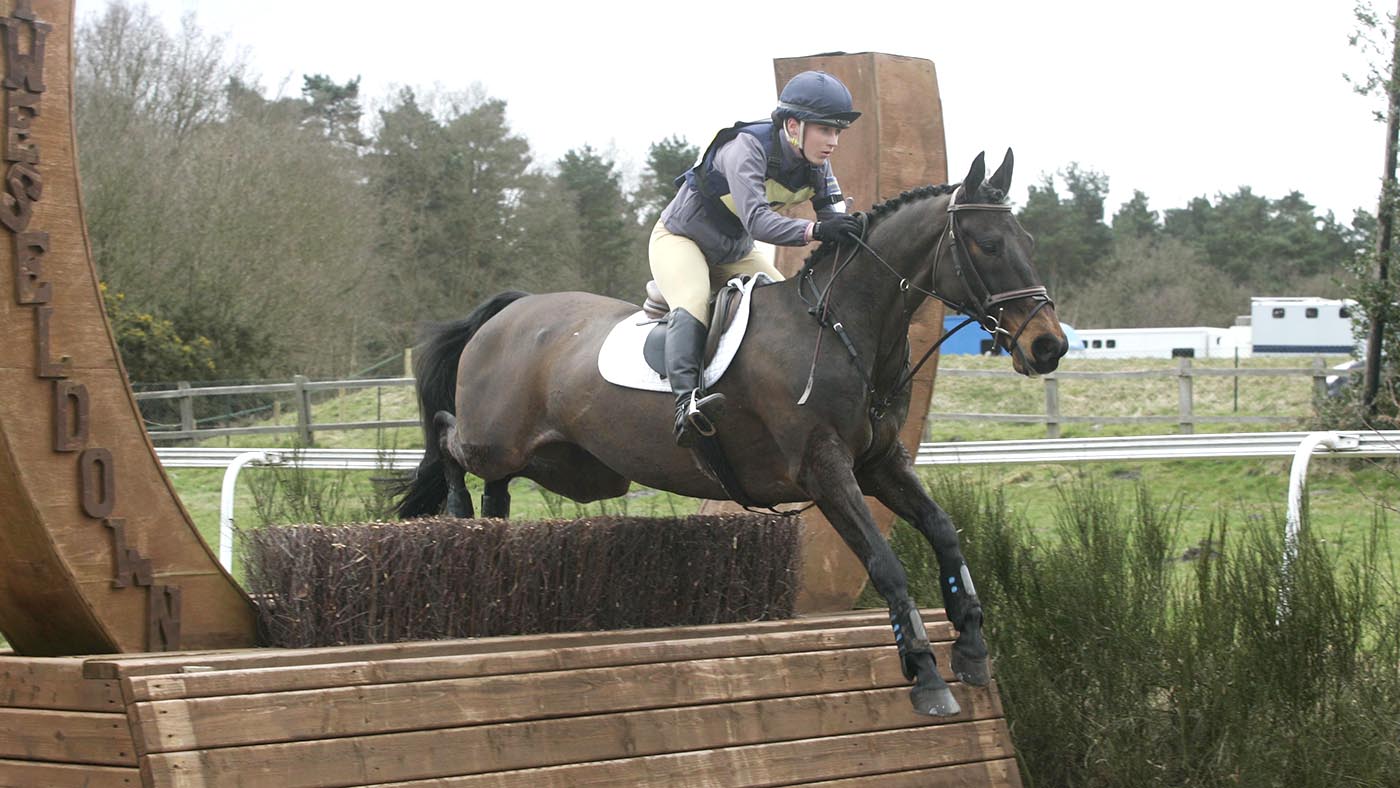 Alice Dunsdon and Master Taldi at Tweseldown in March 2009.