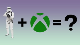 Stormtrooper plus Xbox logo equals question mark