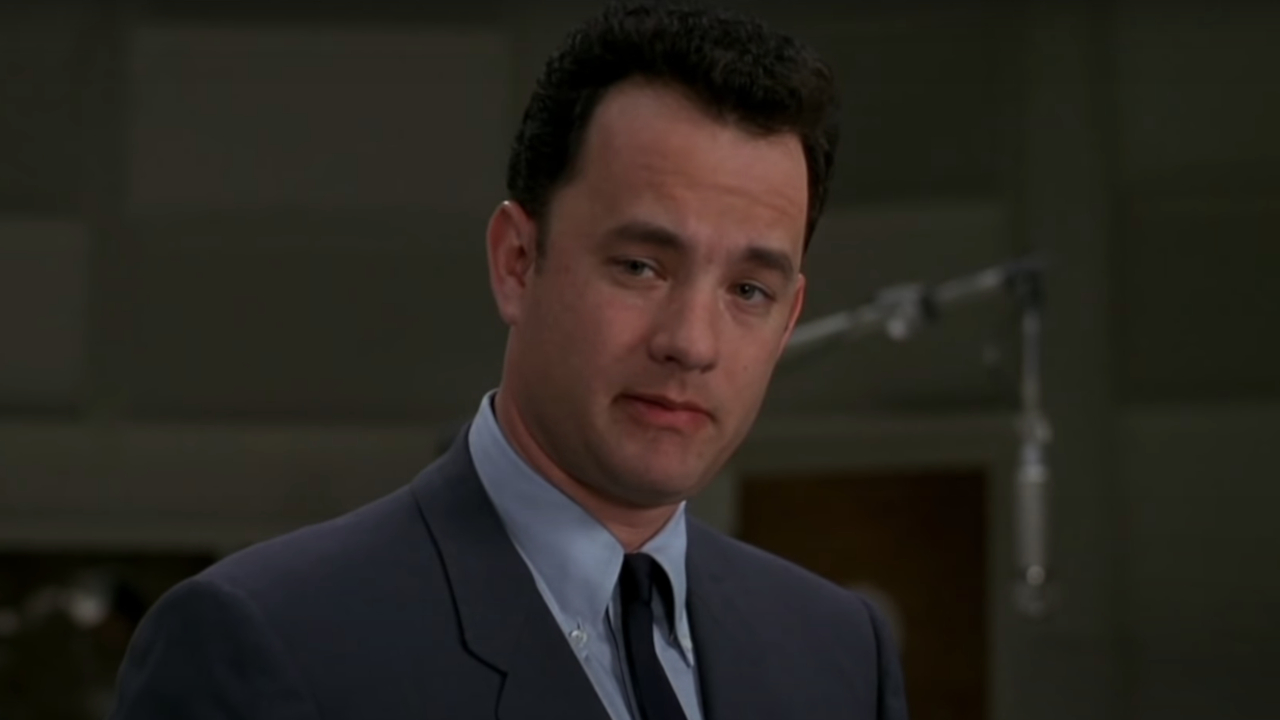 Tom Hanks talks in a recording studio in That Thing You Do.