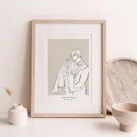 3. GestuelStudio Custom Line Drawing Couple