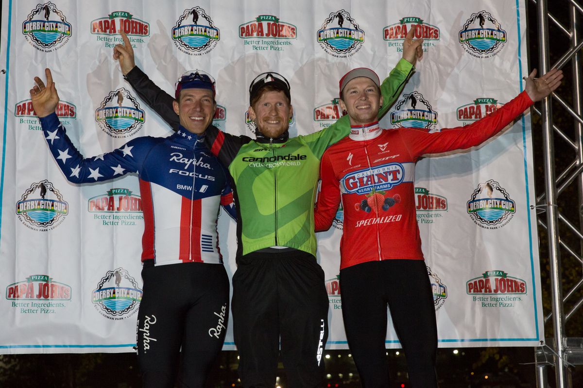 The podium with Hyde taking centre-stage