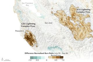 An outburst of dry lightning in August 2020 triggered wildfires across the state of California.