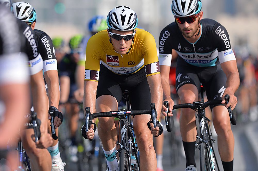 Niki Terpstra (Etixx-Quickstep) en route to victory at the Tour of Qatar