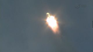 A Russian Soyuz rocket launches the Soyuz TMA-06M space capsule into orbit carrying three new members of the International Space Station's Expedition 33 crew on Oct. 23, 2012.