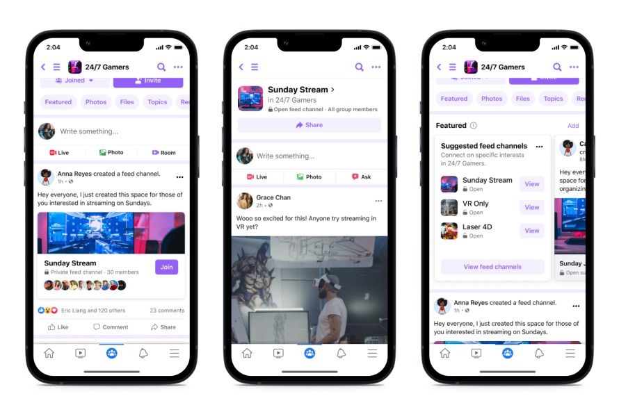 Facebook Group's new channels for smaller community discussions