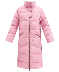 Long-line pink puffer jacket GANNI | $514.00