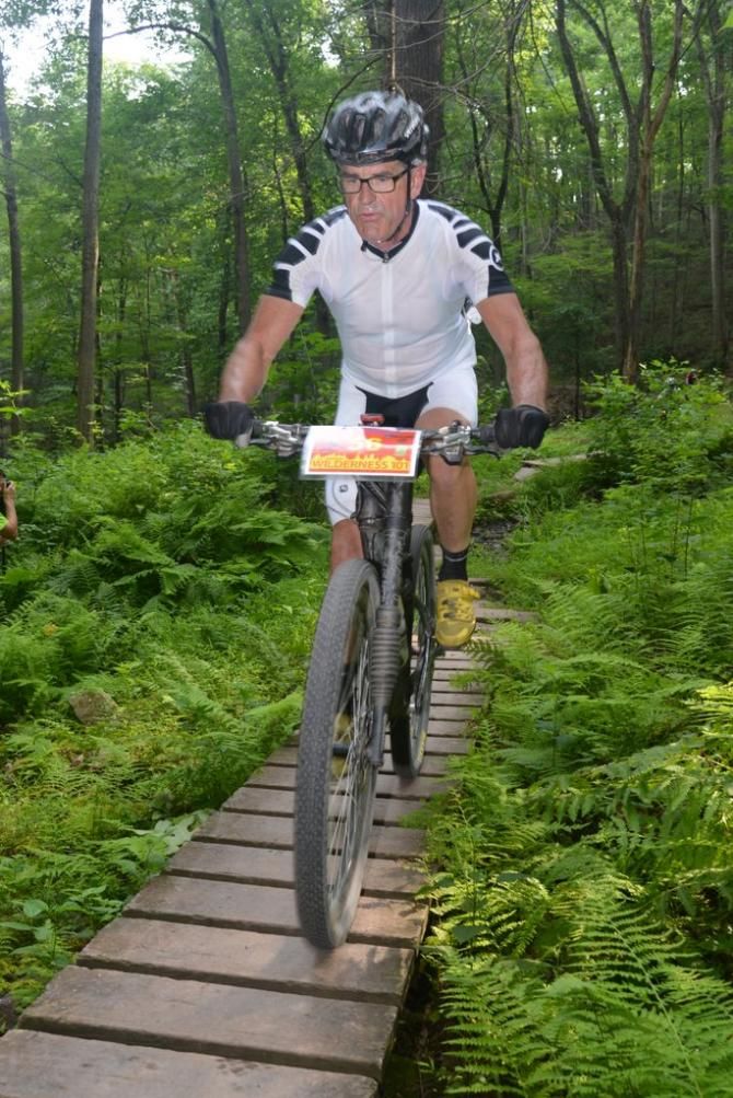Local Jim Matthews (MBR-Bicycle Shop State College) did a great job redesigning the Wilderness 101 course and rode himself onto the Masters Podium in 4th place