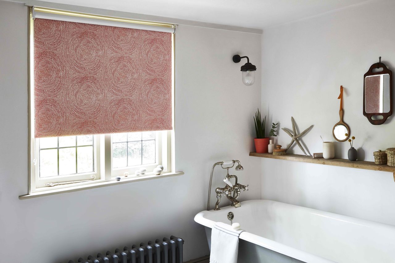 11 bathroom window ideas you'll love from Roman blinds to colourful