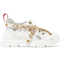 Gucci Flashtrek Embellished Leather Sneakers:was £1,725,now £1,122 at The Outnet (save £603)