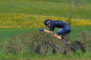 ORON SWITZERLAND APRIL 27 Rohan Dennis of Australia and Team INEOS Grenadiers during the 74th Tour De Romandie 2021 Prologue a 405km Individual Time Trial stage from Oron to Oron 700m ITT TDR2021 TDRnonstop UCIworldtour on April 27 2021 in Oron Switzerland Photo by Luc ClaessenGetty Images