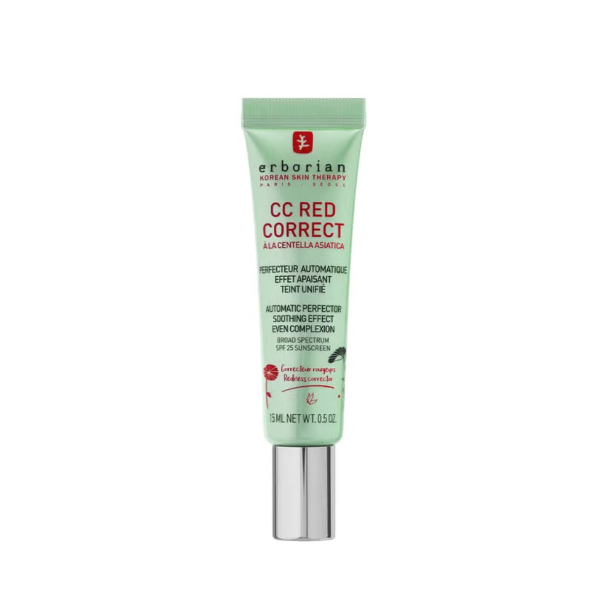 Erborian CC Red Correct - Colour Correcting Anti-Redness Cream With Soothing Effect SPF25 Travel Size
