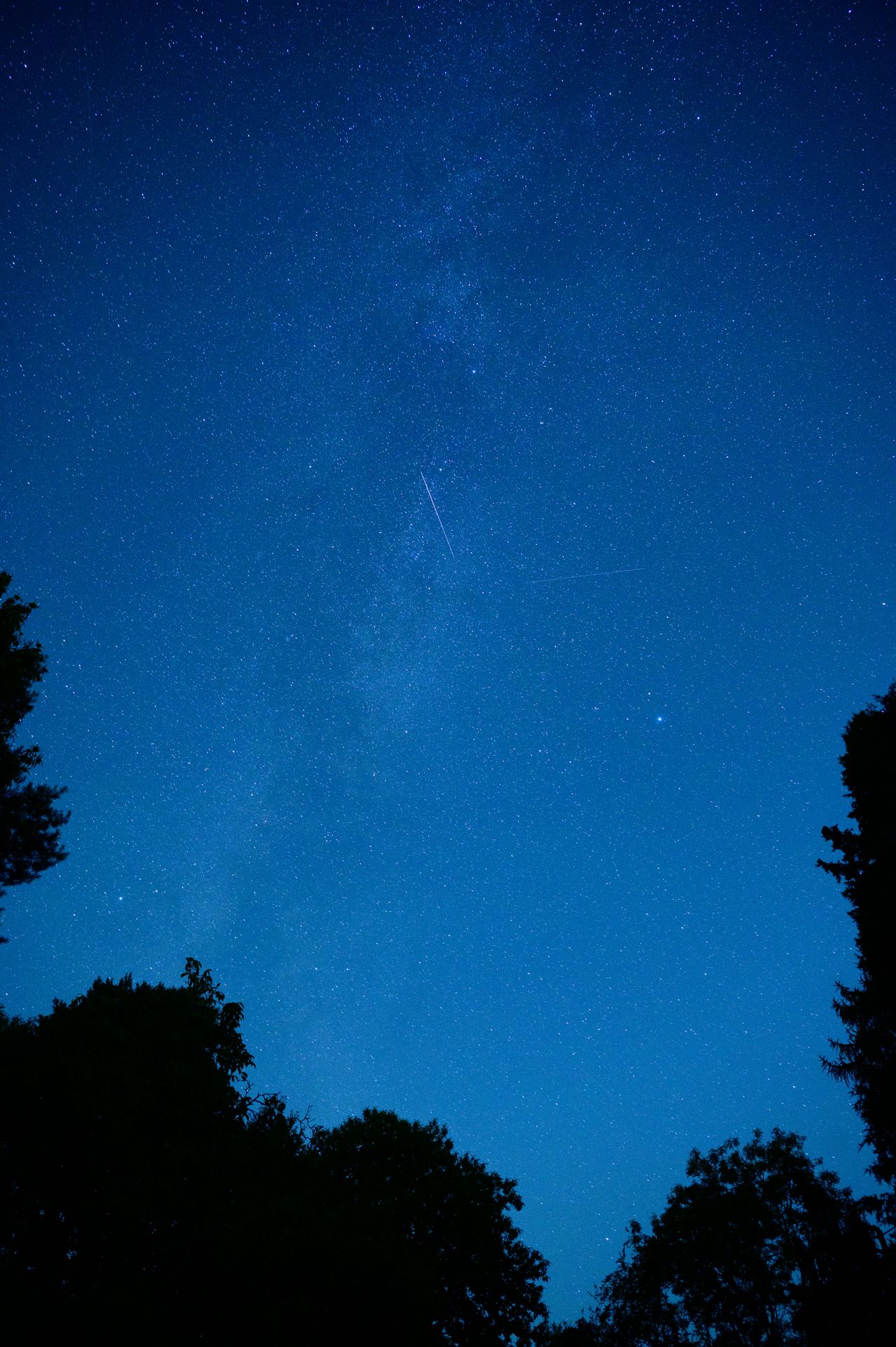 Meteor flashes across the night sky during the Perseid Meteor Shower 2026