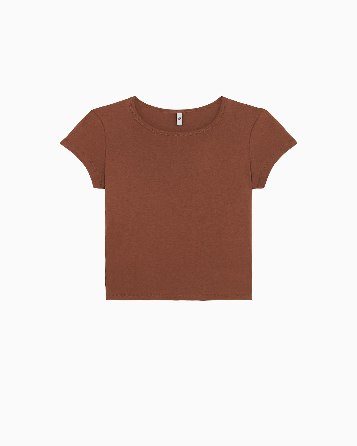 The Baby Tee: Brown Cotton Jersey