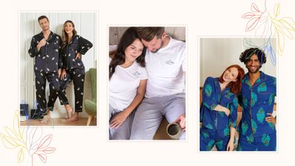 models wearing best matching pajamas for couples