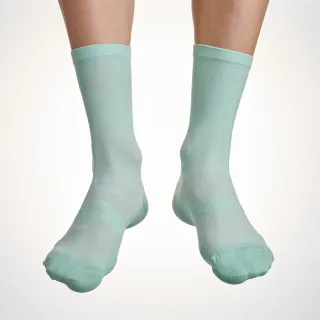 lightweight mint green velocio signature sock is great for warm weather and indoor cycling