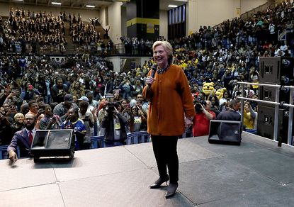 Hillary Clinton speaks in North Carolina.