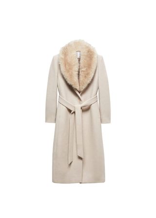 Manteco wool coat with detachable fur collar - Women