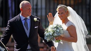 Mike and Zara Tindall on their wedding day