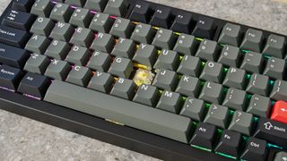 A carbon black Lemokey P1 Pro wireless mechanical keyboard