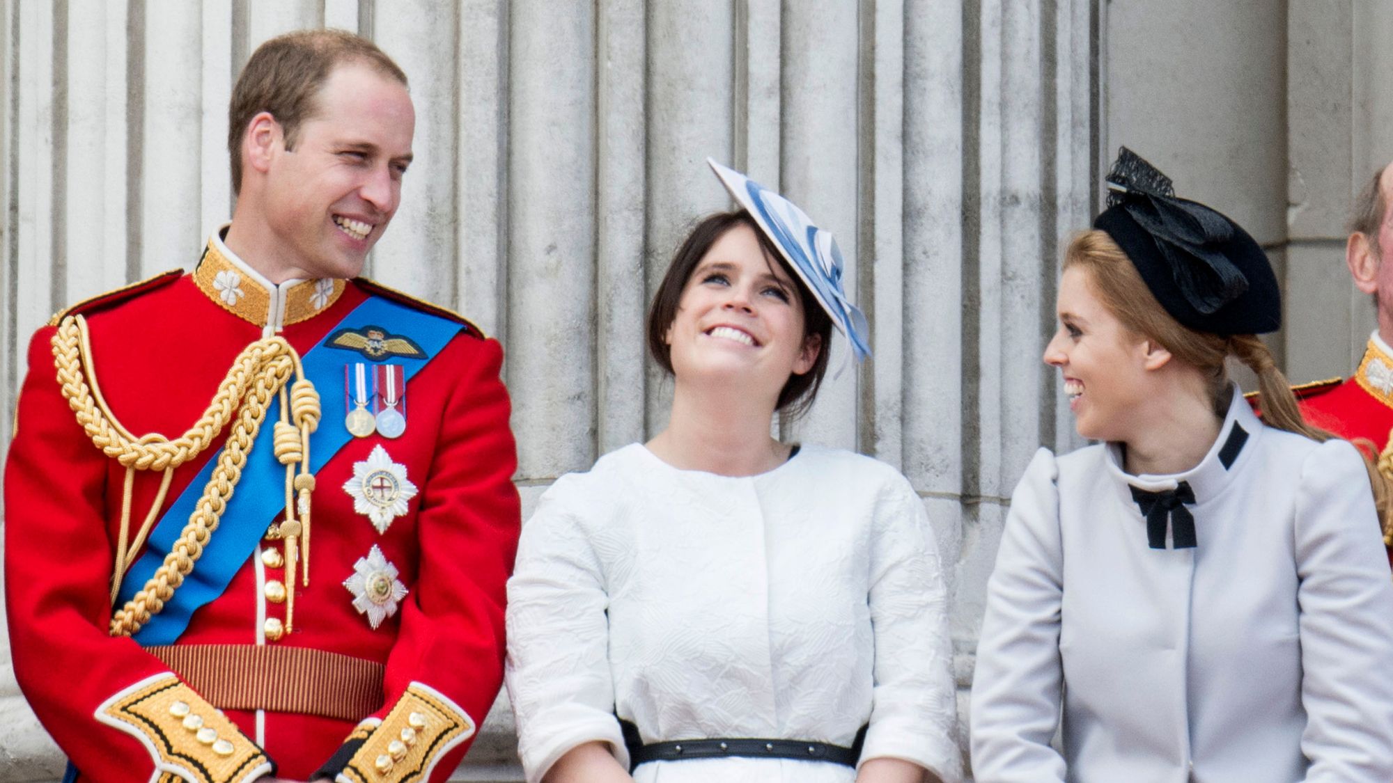 Prince William, Princess Eugenie and Princess Beatrice at Trooping the Colour
