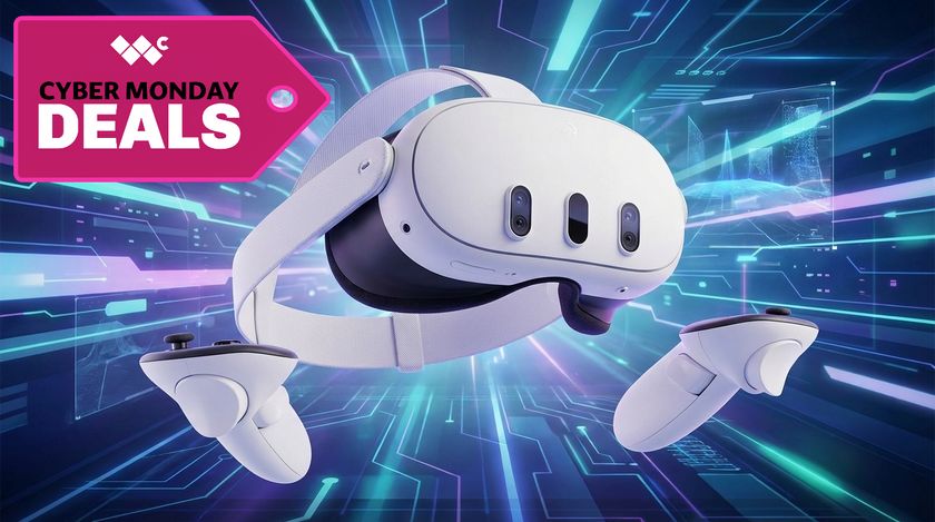 Image of the Meta Quest 3S VR headset for Cyber Monday.