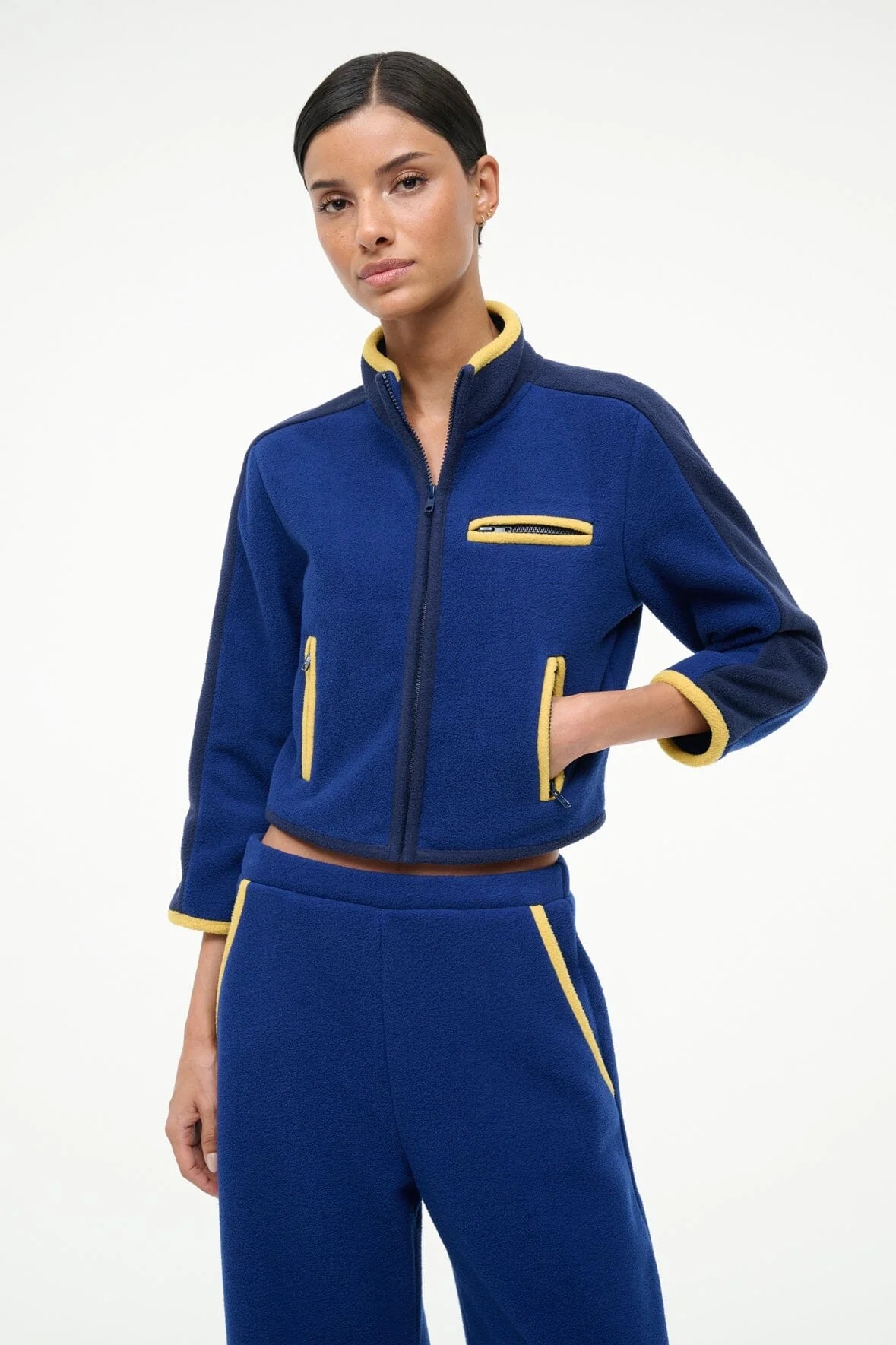 staud, Jeter Jacket Royal Chartreuse