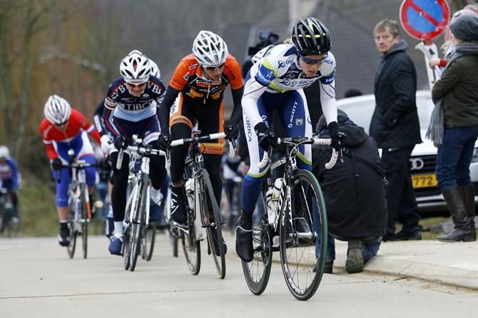 Jessie Daams (Orica GreenEdge) leads