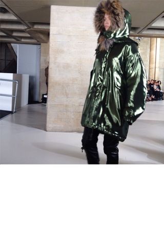 Shiny Overcoats At Preen By Thornton Bregazzi AW14