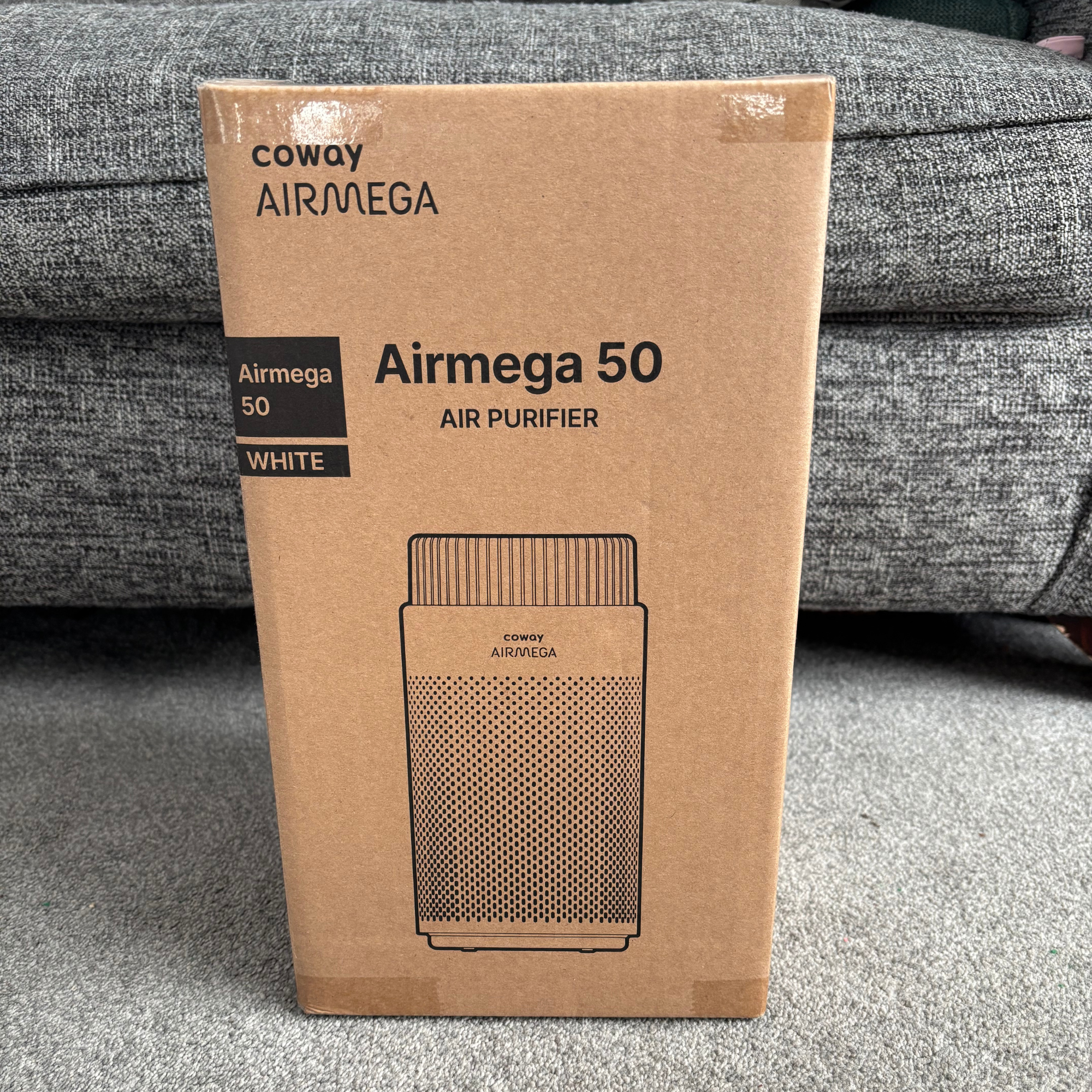 Coway Airmega 50 unboxing process
