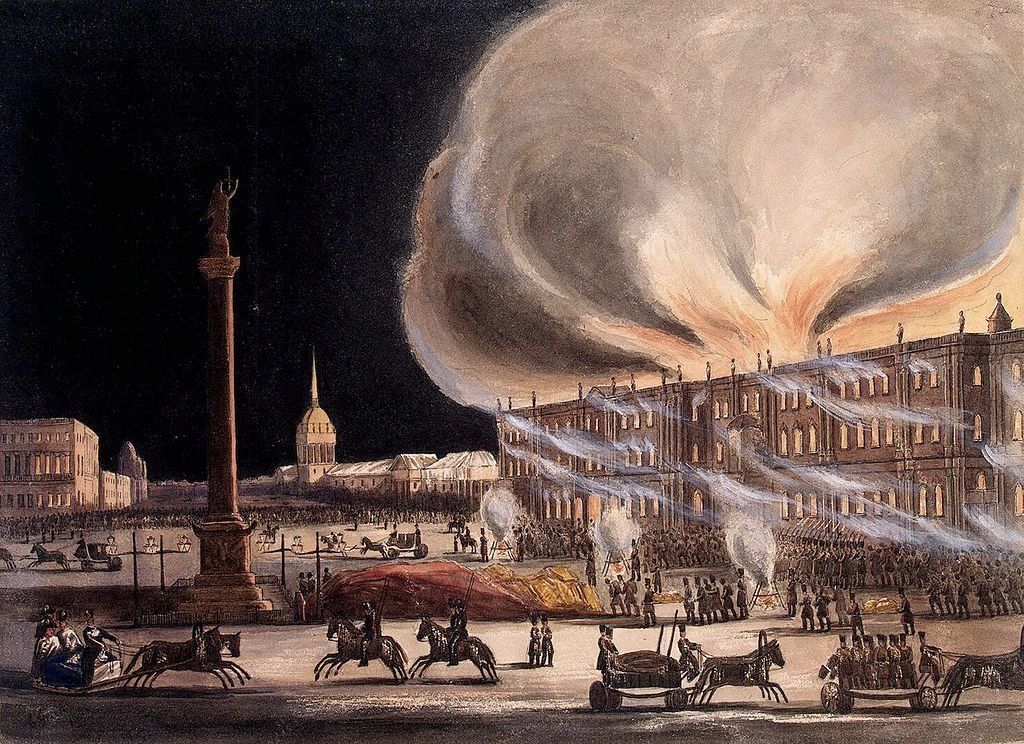 On a cold December night, the symbol of Russia’s imperial prowess went up in flames. 