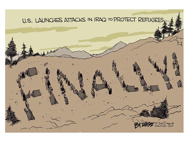 Editorial cartoon Iraq refugees