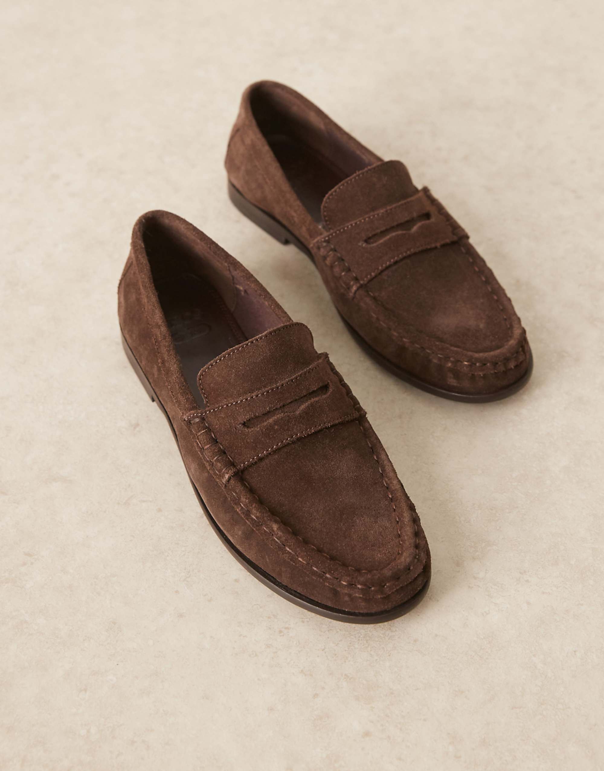 Asos Design Mayfair Premium Ruched Loafers in Brown Suede