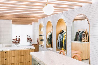 Interior of clothing boutique at Manifest Washington designed by Snarkitecture
