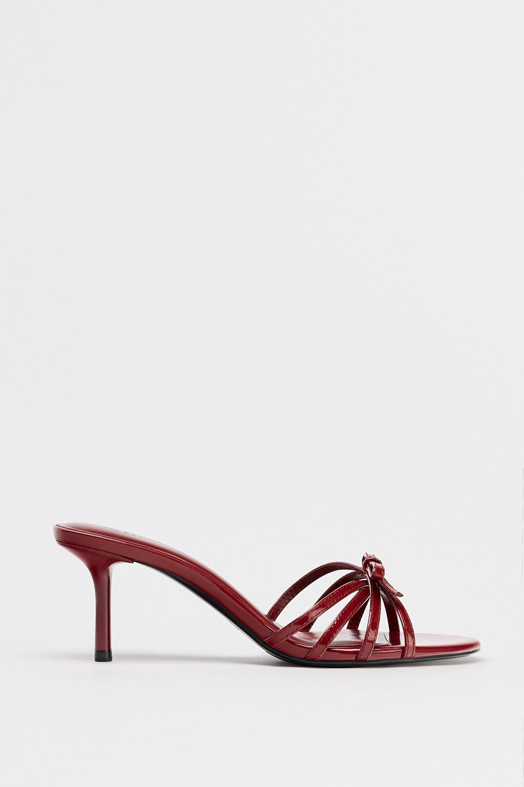 High-Heel Sandals With Bow