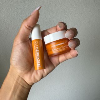 Olehenriksen Banana Bright Eye Creme and Vitamin CC Stick.