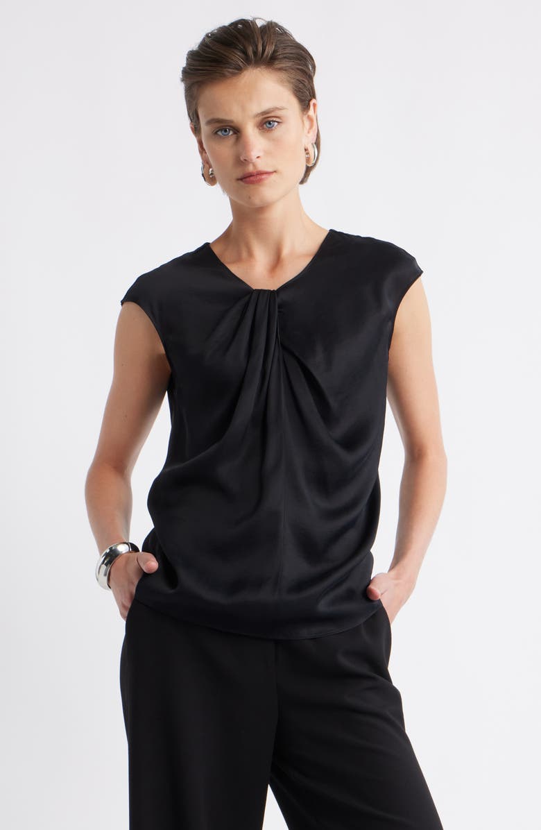 Twist Front Satin Top