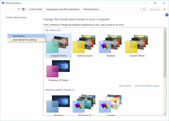 how to make your own windows 10 theme with multiple images